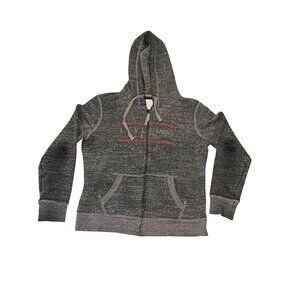Levis Womens Gray Zip-Up Hoodie With Pockets L